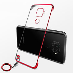 Transparent Crystal Hard Rigid Case Back Cover H04 for Huawei Mate 30 Lite Red