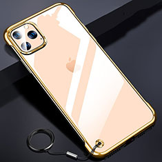 Transparent Crystal Hard Rigid Case Back Cover S01 for Apple iPhone 11 Pro Gold