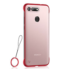 Transparent Crystal Hard Rigid Case Back Cover S01 for Huawei Honor V20 Red