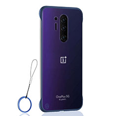 Transparent Crystal Hard Rigid Case Back Cover S01 for OnePlus 8 Pro Blue