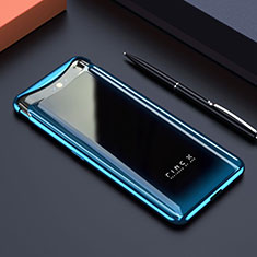 Transparent Crystal Hard Rigid Case Back Cover S01 for Oppo Find X Blue