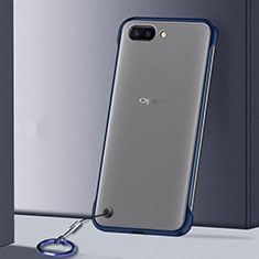 Transparent Crystal Hard Rigid Case Back Cover S01 for Oppo K1 Blue