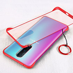 Transparent Crystal Hard Rigid Case Back Cover S01 for Oppo R17 Pro Red
