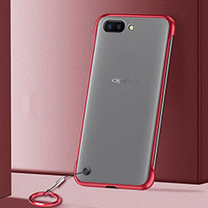 Transparent Crystal Hard Rigid Case Back Cover S01 for Oppo RX17 Neo Red