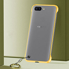 Transparent Crystal Hard Rigid Case Back Cover S01 for Oppo RX17 Neo Yellow
