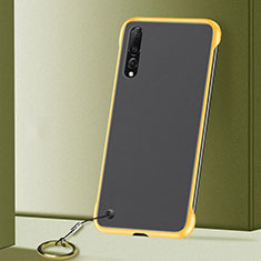 Transparent Crystal Hard Rigid Case Back Cover S01 for Samsung Galaxy A90 5G Yellow