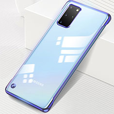 Transparent Crystal Hard Rigid Case Back Cover S01 for Samsung Galaxy S20 Plus 5G Blue