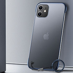 Transparent Crystal Hard Rigid Case Back Cover S02 for Apple iPhone 11 Blue