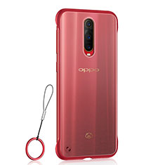 Transparent Crystal Hard Rigid Case Back Cover S02 for Oppo R17 Pro Red