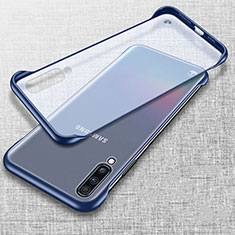 Transparent Crystal Hard Rigid Case Back Cover S02 for Samsung Galaxy A70 Blue