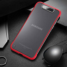 Transparent Crystal Hard Rigid Case Back Cover S02 for Samsung Galaxy A90 4G Red