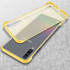 Transparent Crystal Hard Rigid Case Back Cover S02 for Samsung Galaxy A90 5G Yellow