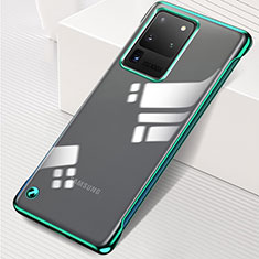 Transparent Crystal Hard Rigid Case Back Cover S02 for Samsung Galaxy S20 Ultra 5G Green