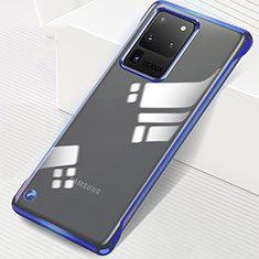 Transparent Crystal Hard Rigid Case Back Cover S02 for Samsung Galaxy S20 Ultra Blue