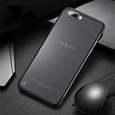 Transparent Crystal Hard Rigid Case Back Cover S03 for Oppo R15X Black