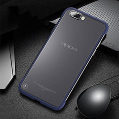 Transparent Crystal Hard Rigid Case Back Cover S03 for Oppo R17 Neo Blue