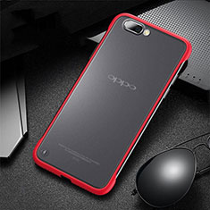 Transparent Crystal Hard Rigid Case Back Cover S03 for Oppo R17 Neo Red
