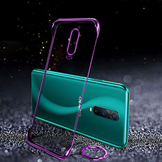 Transparent Crystal Hard Rigid Case Back Cover S03 for Oppo R17 Pro Purple