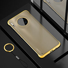 Transparent Crystal Hard Rigid Case Back Cover S04 for Huawei Mate 30 Pro Yellow