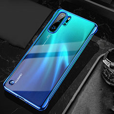 Transparent Crystal Hard Rigid Case Back Cover S04 for Huawei P30 Pro Blue