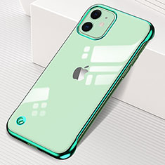 Transparent Crystal Hard Rigid Case Back Cover S05 for Apple iPhone 11 Green