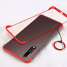 Transparent Crystal Hard Rigid Case Back Cover S05 for Huawei P20 Pro Red
