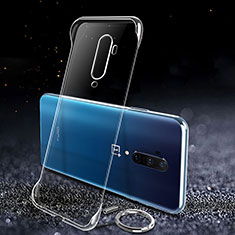 Transparent Crystal Hard Rigid Case Cover for OnePlus 7T Pro Black