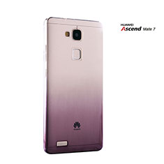 Transparent Gradient Hard Rigid Case for Huawei Mate 7 Brown