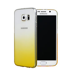Transparent Gradient Hard Rigid Case for Samsung Galaxy S6 Duos SM-G920F G9200 Yellow