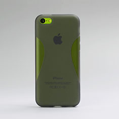 Transparent Silicone Matte Finish X-Line Cover for Apple iPhone 5C Gray