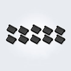 Type-C Anti Dust Cap USB-C Plug Cover Protector Plugy Universal 10PCS H01 for Huawei Y9a Black