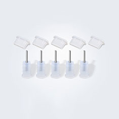 Type-C Anti Dust Cap USB-C Plug Cover Protector Plugy Universal 5PCS for Apple iPhone 15 Plus White