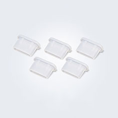 Type-C Anti Dust Cap USB-C Plug Cover Protector Plugy Universal 5PCS H01 for Apple iPhone 15 White