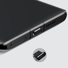 Type-C Anti Dust Cap USB-C Plug Cover Protector Plugy Universal H08 for Samsung Galaxy M53 5G Black