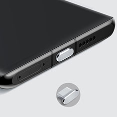 Type-C Anti Dust Cap USB-C Plug Cover Protector Plugy Universal H08 for Xiaomi Mi Note 10 Pro Silver