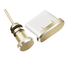 Type-C Anti Dust Cap USB-C Plug Cover Protector Plugy Universal H09 for Oppo Reno10 Pro+ Plus 5G Gold