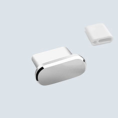 Type-C Anti Dust Cap USB-C Plug Cover Protector Plugy Universal H10 for Xiaomi Poco X3 GT 5G Silver