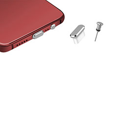 Type-C Anti Dust Cap USB-C Plug Cover Protector Plugy Universal H17 for Motorola Moto Edge 2021 5G Silver