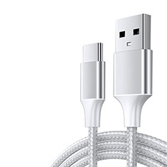 Type-C Charger USB-C Data Cable Charging Cord Android Universal 3A H04 for Oppo A2 5G White
