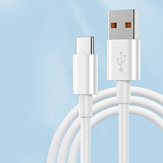 Type-C Charger USB-C Data Cable Charging Cord Android Universal 6A H03 for Oppo A2 5G White