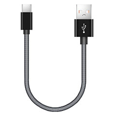 Type-C Charger USB Data Cable Charging Cord Android Universal 20cm S02 for Oppo Reno10 Pro 5G Black