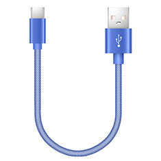 Type-C Charger USB Data Cable Charging Cord Android Universal 20cm S02 for Huawei P40 Blue