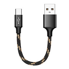 Type-C Charger USB Data Cable Charging Cord Android Universal 25cm S04 for Oppo Reno10 Pro 5G Black
