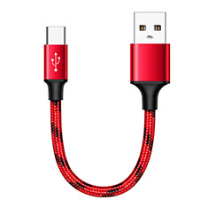 Type-C Charger USB Data Cable Charging Cord Android Universal 25cm S04 for Oneplus Nord N100 Red
