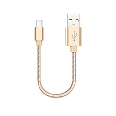 Type-C Charger USB Data Cable Charging Cord Android Universal 30cm S05 for Apple iPhone 15 Pro Max Gold