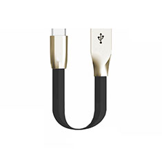 Type-C Charger USB Data Cable Charging Cord Android Universal 30cm S06 for Samsung Galaxy S20 Lite 5G Black
