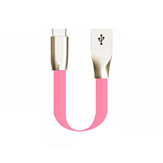 Type-C Charger USB Data Cable Charging Cord Android Universal 30cm S06 for Asus ZenFone V Live Pink