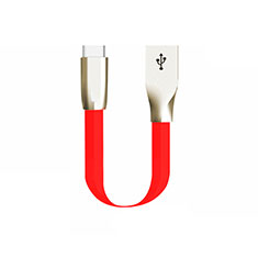 Type-C Charger USB Data Cable Charging Cord Android Universal 30cm S06 for Oneplus Nord N200 5G Red