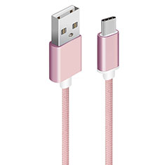 Type-C Charger USB Data Cable Charging Cord Android Universal T04 for Vivo V20 SE Pink