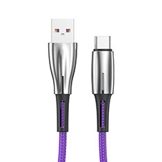 Type-C Charger USB Data Cable Charging Cord Android Universal T12 for Oppo Reno8 Pro+ Plus 5G Purple